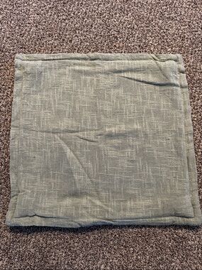 Lucky Brand Neutral Textured Square Pillow Cover in Sage Green SET